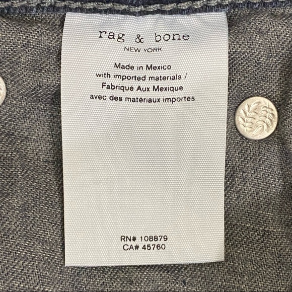 rag & bone Nina High Rise Cigarette Ankle Zip in Minna Dark Gray Jeans - Picture 13 of 16